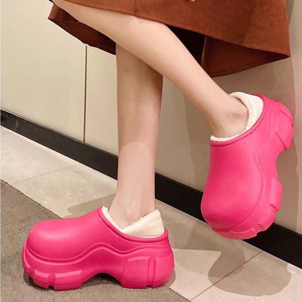 Pink Thick Sole Clogs - Picture 5 of 5